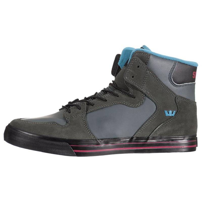 Zapatillas Altas Supra Argentina Hombre - VAIDER Gris Negras (SLKTP-8412)